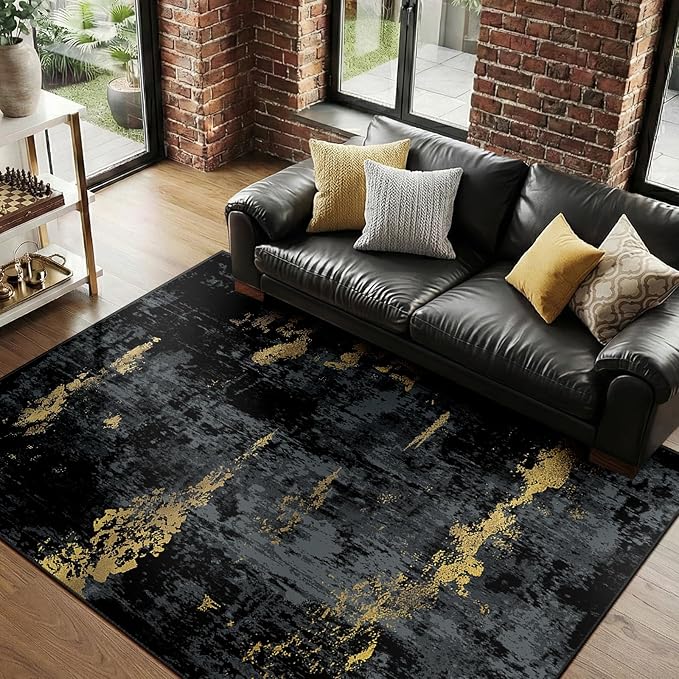 Washable Area Rugs 5'x7' Non-Slip Modern Abstract Soft - Image 8