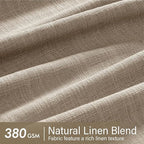 MIULEE Pinch Pleated Thick Linen Curtains 108 Inches Length 2 Panels - Image 4