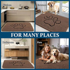 OLANLY Dog Door Mat for Muddy Paws 36x24, Paw Print Design, Absorbs Moisture - Image 8