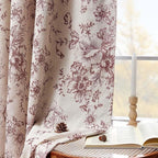 jinchan Blackout Floral Curtains - Image 3