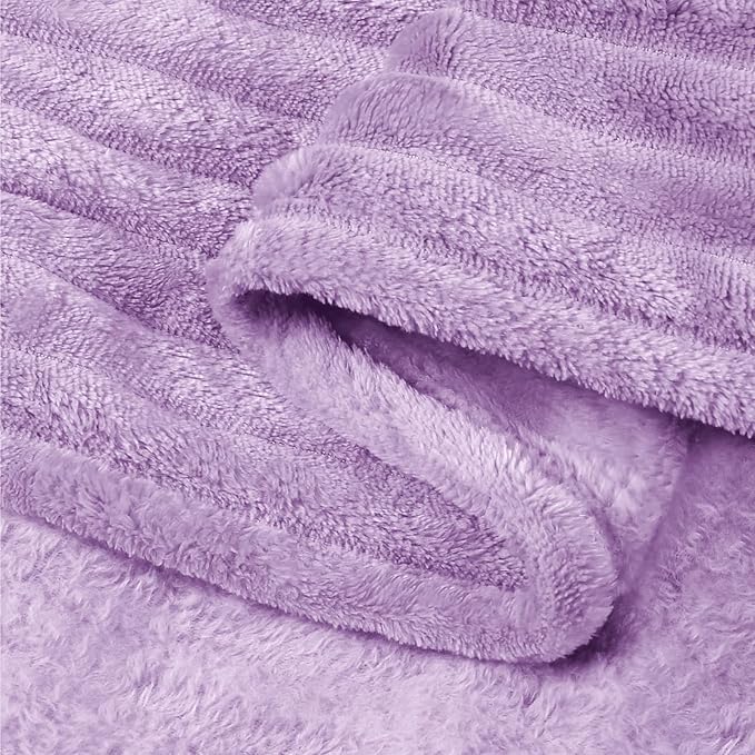 BEDELITE Fleece Blanket Twin Size – 3D Ribbed Jacquard Soft and Warm Decorative - Image 6