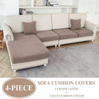 Couch Cushion Covers for Sectional Sofa L Shape Washable Separate Seat Chaise - Image 2