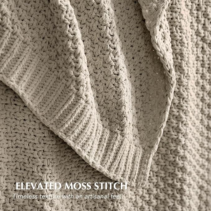 EVERGRACEHOME Chunky Chenille Knit Throw Blanket - Image 2