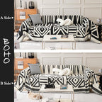 HANDONTIME Boho Sofa Covers for Dogs Black Couch Sofa Covers for 3 Cushion - Image 2