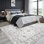 Washable Area Rug 8x10 Gray, Large Soft Rugs - Image 3