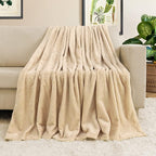 TOONOW Fleece Blanket Textured Fuzzy Plush Throw Blanket Twin Size 60" x 80" - Image 2