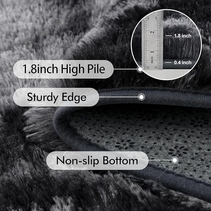 7x10 Ft Extra Large Shag Rugs for Living Room, Tie Dyed Ultra Soft Fluffy Furry - Image 5