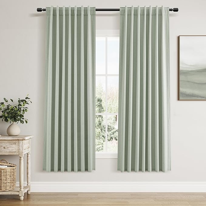 Guken 100% Blackout Curtains 72 Inch Length 2 Panels Set by Guken