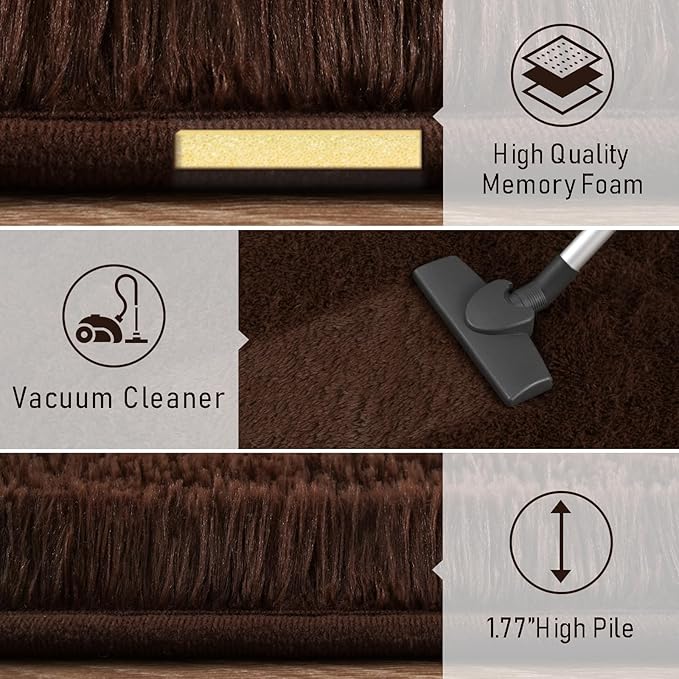 LOCHAS Ultra Soft Indoor Modern Area Rugs 2x4, Fluffy Living Room Carpets - Image 6