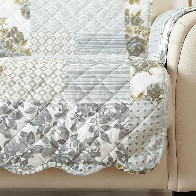 Great Bay Home Reversible Patchwork Chair Cover - Image 2