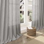 Nanspring Light Gray Linen Curtains 90 Inches Long - Image 5
