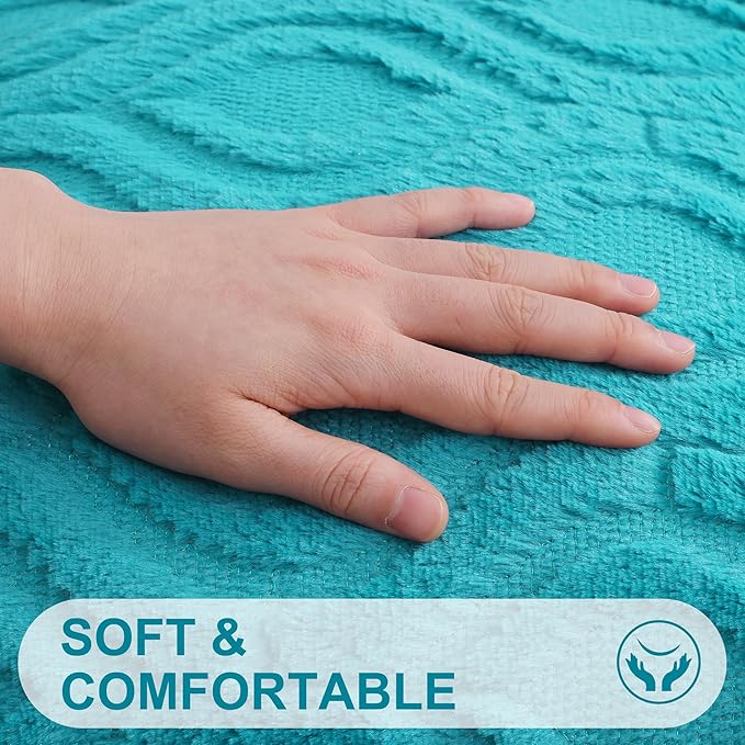 decorUhome Summer Throw Pillow Covers 16x16 Inch Set of 2, Soft Plush Faux Wool - Image 2