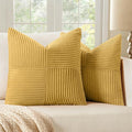MIULEE Golden Mustard Decorative Throw Pillow Covers 20x20 Inch by MIULEE