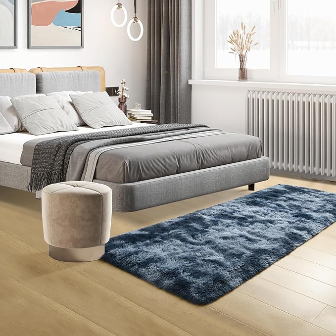 Tepook Fluffy Runner Rugs for Bedroom Aesthetic 2x6 Feet, Shag Soft Bedside Rug - Image 7