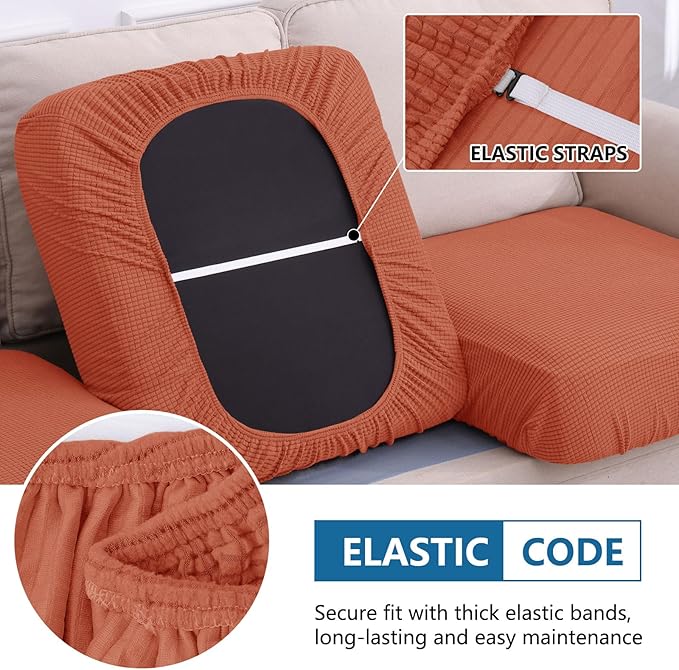 hyha Waterproof Couch Cushion Covers, Sectional Sofa Cushion Slipcovers L Shape - Image 5