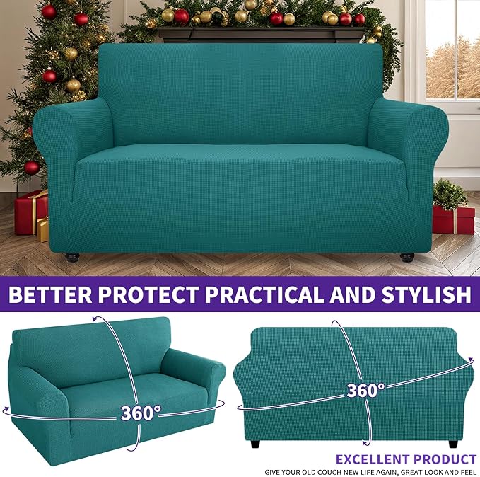 ZNSAYOTX Super Stretch Couch Cover Love Seat Sofa Covers - Image 2