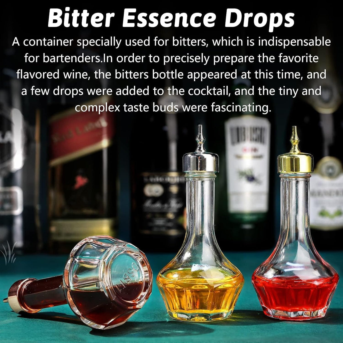 SuproBarware Bitters Bottle Set Glass Dash Bottle with Dasher Top 1.7oz Professional Bar Tool for Cocktail Great for Bartender Home Bar (3)