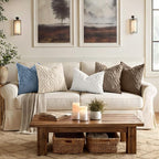 decorUhome Throw Pillow Covers 16x16 Inch Set of 2, Soft Plush Faux Wool Bluen - Image 3