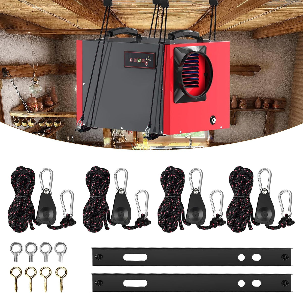 Heavy Duty Dehumidifier Hanging Kit Crawl Space Basement Load 300 lbs
