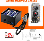 Gas Fireplace Remote Control Kit,Thermostat, On/Off, Countdown Timer,DC Adapter Option,for Millivolt Valve System, Replace for skytech 1420-A,1420TH-A,1001-A,1001TH-A, Acumen RCK,and More