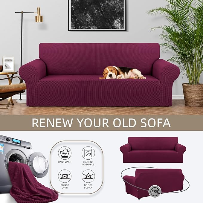 KEKUOU Stretch Sofa Cover Slipcover ，Couch Covers - Image 3