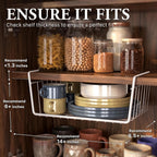 Simple Houseware 2-Pack Under Shelf Wire Metal Basket Shelf, White