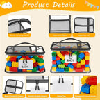 6 Mixed Pack Large Toy Storage Bags, Clear Toy Organizer with Labels