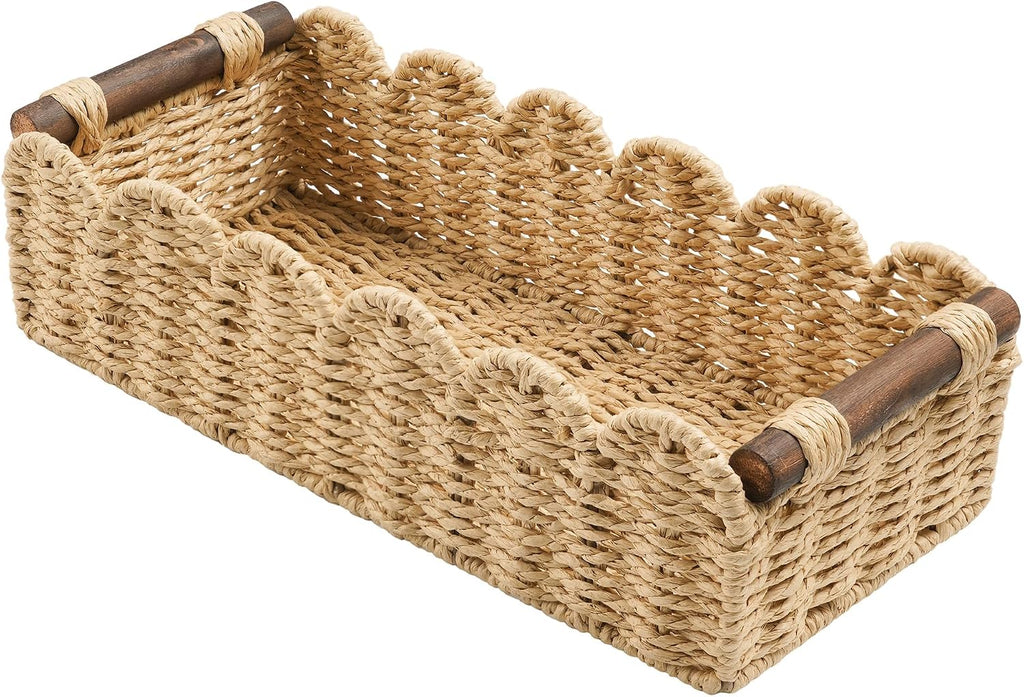 Bathroom Wicker Basket for Toilet Paper Storage Baskets for Organizing