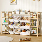Large Toy Storage Organizer, Top Rack, 6 Side Shelves, 9 Bins