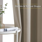 NICETOWN Taupe Blackout Curtains - Image 5