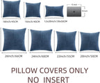 Fancy Homi 2 Packs Dusty Blue Big Decorative Throw Pillow Covers 24x24 Inch - Image 6