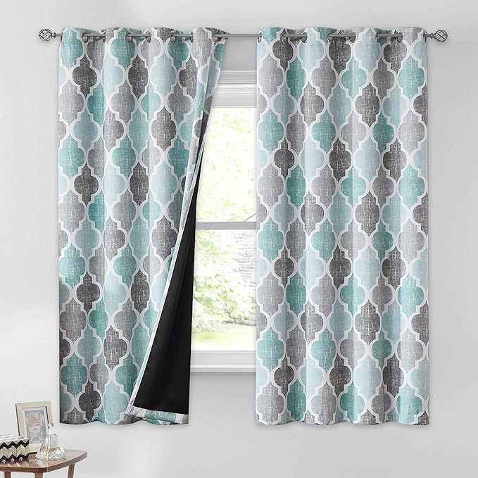Beauoop 100% Blackout Curtains 54 Inches Long 2 Panels by Beauoop