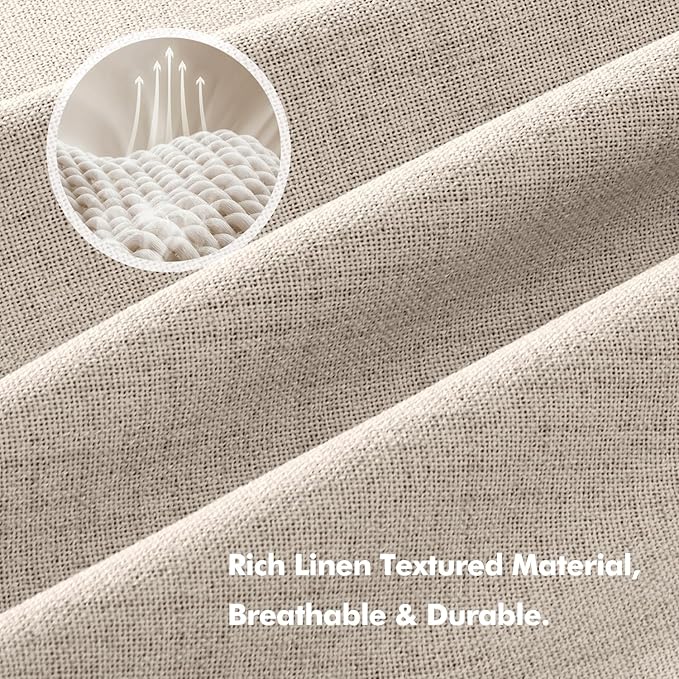 MIULEE 100% Blackout Linen Curtains - Image 3