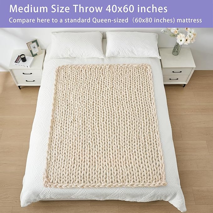 Bigacogo Chunky Knit Throw Blanket - Image 5