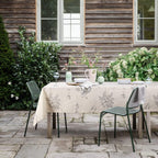 ColorBird Cotton Linen Floral Beige Rectangle Tablecloth Rustic Garden Natural Decorative Table Cover for Kitchen Dining Summer Picnic Indoor (Rectangle/Oblong, 55 x 102 Inch, Linen)