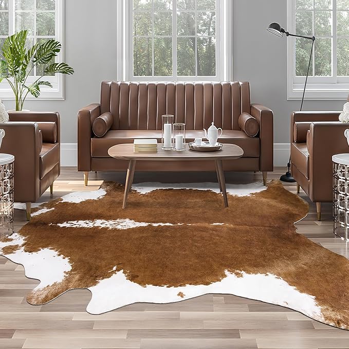 AROGAN Faux Cow Print Rug Large by AROGANAREARUG