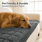 Smiry Couch Cover for Dogs Washable, Non Slip Fuzzy Pet Couch Covers for 3 - Image 3