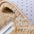 Soft Runner Rugs for Bedroom Hallways, 2x4 Beige Fluffy Shag Throw Area Rug Non - Image 6