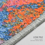 Entrance Rugs Indoor 2x3 Colorful Entry Rug Washable Abstract Rainbow Small - Image 8
