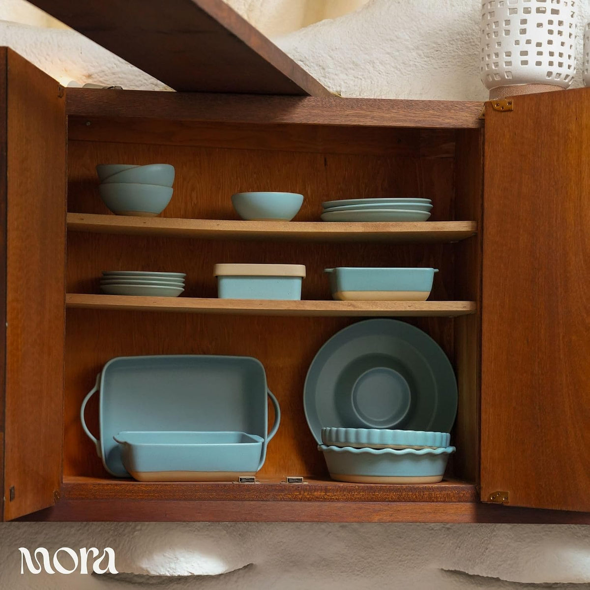 Mora Ceramic Baking Dish with Handles For Casserole, Lasagna, Gratin, Broiling, Roasting, and Baking. Large 9x13 in Pan, Extra Deep - Porcelain Serving Bakeware from Oven to Table. Freezer Safe - Iris