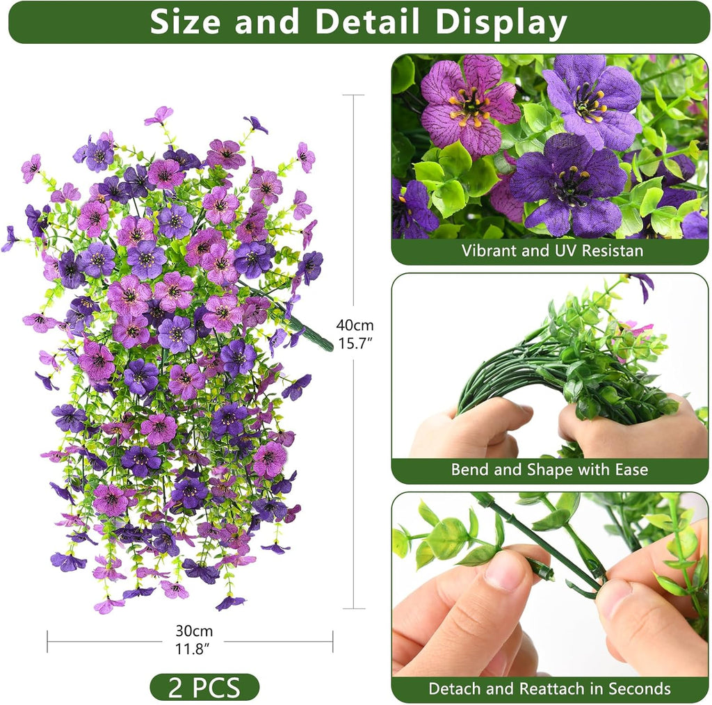Artificial Fake Flowers Plants for Outdoor UV Resistant Spring Decoration