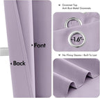 MIULEE Lilac Blackout Curtains for Bedroom Living Room 72 Inches Long 2 Panels - Image 4