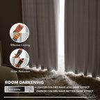 Deconovo Blackout Curtains Back Tab and Rod Pocket Thermal Insulated Curtain - Image 8