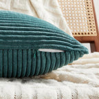 Fancy Homi 2 Packs Teal Decorative Throw Pillow Covers 22x22 Inch - Image 4