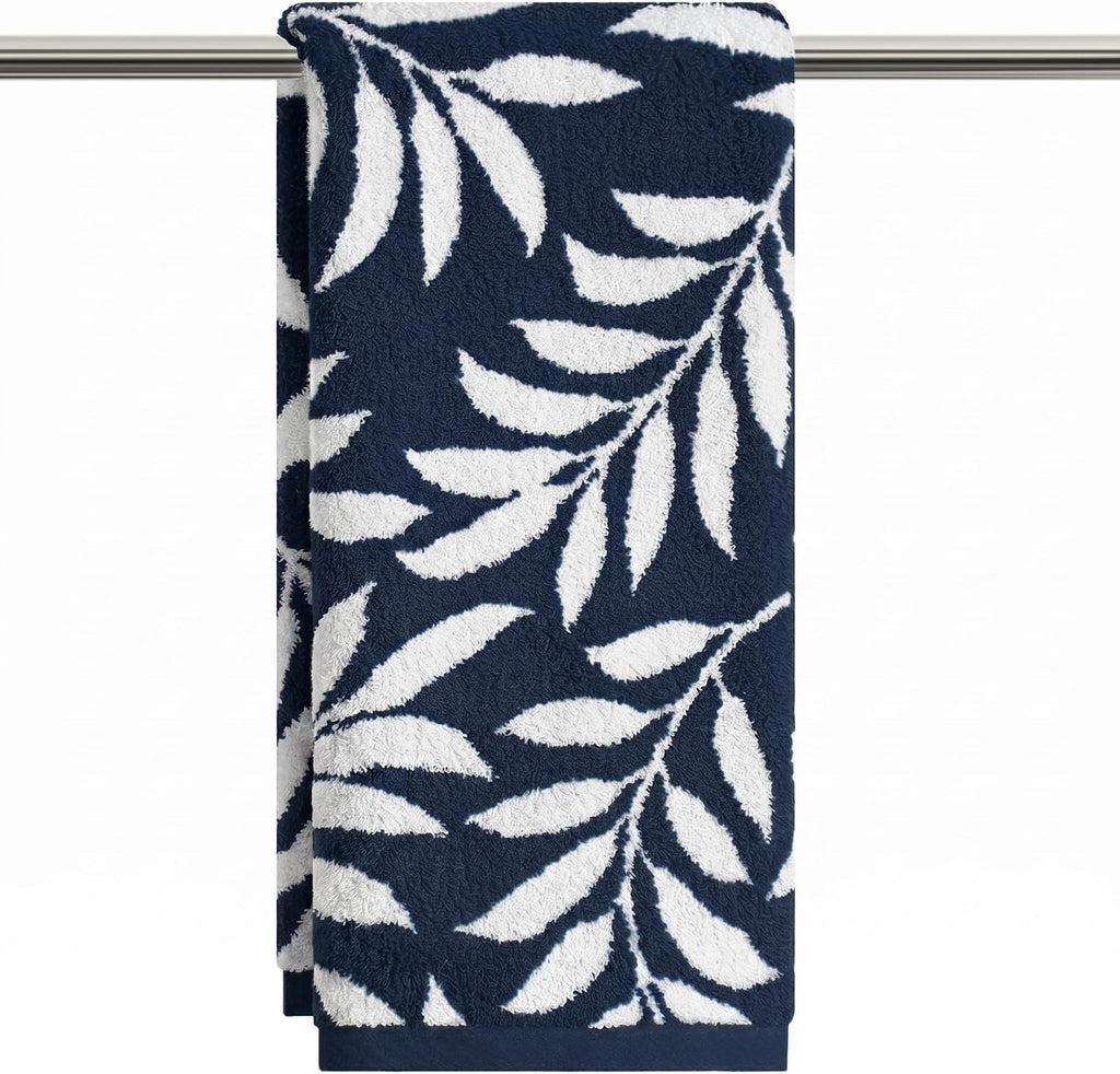 Artoid Mode 2 Pcs Beige Caramel Leaves Jacquard Hand Towels for Bathroom, 100% Cotton Soft Absorbent Bathroom Decor Towels, 13.7 x 29.5 Inch