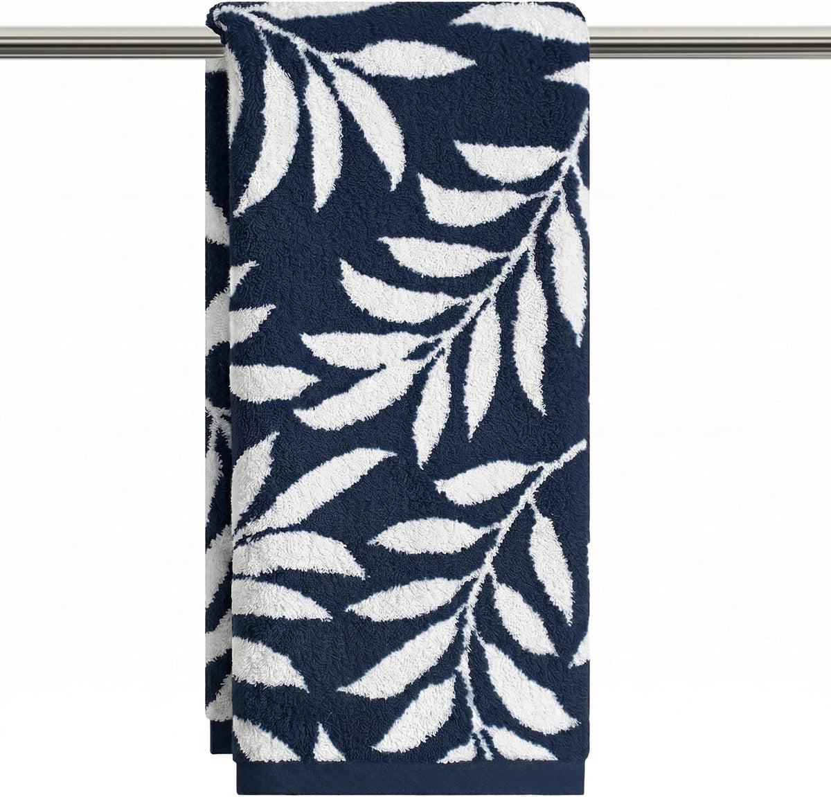 Artoid Mode 2 Pcs Beige Caramel Leaves Jacquard Hand Towels for Bathroom, 100% Cotton Soft Absorbent Bathroom Decor Towels, 13.7 x 29.5 Inch