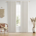 Guken 90 Inch Long Boho 100% Blackout Linen Curtains by Guken