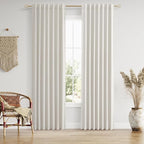 Guken 90 Inch Long Boho 100% Blackout Linen Curtains by Guken