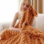 Bedsure GentleSoft Orange Twin XL Blanket - Image 4