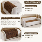 27.6”x27.6” Couch Cover for Dogs, Washable Sofa Protector for Pets